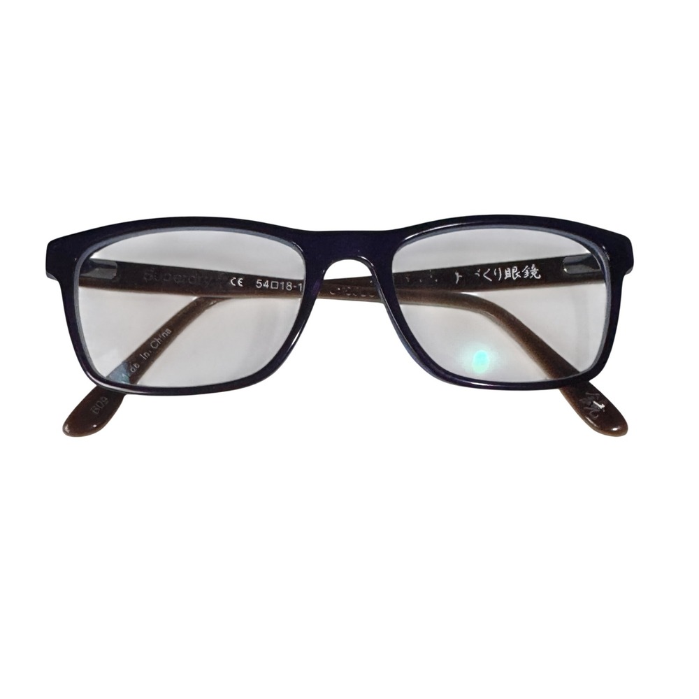 Superdry SDO‎ 15001 Navy Blue Wood Grain Rectangular Optical Frames 54-18-145